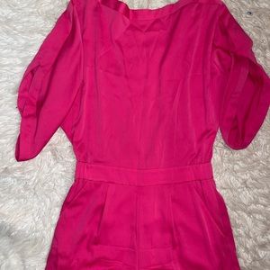 Diane von Furstenberg silk pink romper